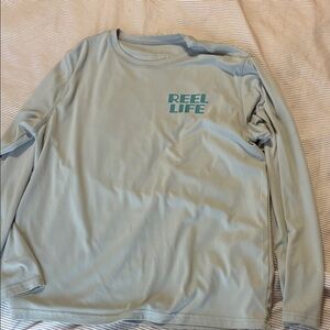 Reel Life Men's Long Sleeve Shirt - Light Blue